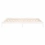 Bed frame with LED solid white wood 120x200 cm by , Beds and slatted bases - Ref: Foro24-820602, Price: 110,24 €, Discount: %