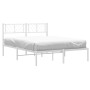 Metallbettgestell mit weißem Kopfteil 140x190 cm von , Betten und Lattenroste - Ref: Foro24-372228, Preis: 92,54 €, Rabatt: %