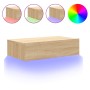 Mueble de TV con luces LED roble Sonoma 60x35x15,5 cm de , Muebles TV - Ref: Foro24-842890, Precio: 46,90 €, Descuento: %
