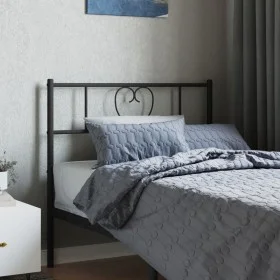 Cabecero de metal negro 107 cm de , Cabeceros y pies de cama - Ref: Foro24-355493, Precio: 25,00 €, Descuento: %