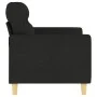 Black fabric 2-seater sofa, 120 cm by , Sofas - Ref: Foro24-359231, Price: 197,17 €, Discount: %