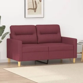 Two-seater red wine fabric sofa, 120 cm by , Sofas - Ref: Foro24-359233, Price: 210,60 €, Discount: %