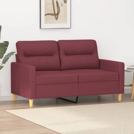 Two-seater red wine fabric sofa, 120 cm by , Sofas - Ref: Foro24-359233, Price: 210,60 €, Discount: %