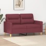 Two-seater red wine fabric sofa, 120 cm by , Sofas - Ref: Foro24-359233, Price: 213,99 €, Discount: %