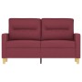 Two-seater red wine fabric sofa, 120 cm by , Sofas - Ref: Foro24-359233, Price: 213,99 €, Discount: %