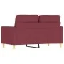 Two-seater red wine fabric sofa, 120 cm by , Sofas - Ref: Foro24-359233, Price: 210,60 €, Discount: %