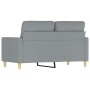 2-Sitzer-Sofa aus hellgrauem Stoff 120 cm von , Sofas - Ref: Foro24-359227, Preis: 201,02 €, Rabatt: %