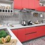 Láminas autoadhesivas muebles PVC rojo 500x90 cm