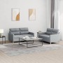Set von Sofas mit 2 Stück Kissen aus hellgrauem Stoff von , Sofas - Ref: Foro24-3201568, Preis: 402,41 €, Rabatt: %
