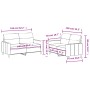 Set von Sofas mit 2 Stück Kissen aus hellgrauem Stoff von , Sofas - Ref: Foro24-3201568, Preis: 402,41 €, Rabatt: %