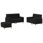 3-piece sofa set with black fabric cushions by , Sofas - Ref: Foro24-3201596, Price: 493,11 €, Discount: %