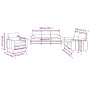 Sofa set with cushions 3 pieces cream fabric by , Sofas - Ref: Foro24-3201554, Price: 655,18 €, Discount: %