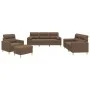 4-piece brown fabric sofa set with cushions by , Sofas - Ref: Foro24-3201563, Price: 656,00 €, Discount: %