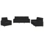 3-piece sofa set with black fabric cushions by , Sofas - Ref: Foro24-3201540, Price: 580,67 €, Discount: %