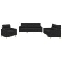Set Sofas mit Kissen 3 Stück schwarzer Stoff von , Sofas - Ref: Foro24-3201540, Preis: 610,15 €, Rabatt: %