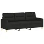 3-piece sofa set with black fabric cushions by , Sofas - Ref: Foro24-3201540, Price: 580,67 €, Discount: %