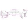 Set Sofas mit Kissen 3 Stück schwarzer Stoff von , Sofas - Ref: Foro24-3201540, Preis: 580,67 €, Rabatt: %