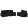 2-piece sofa set with black fabric cushions by , Sofas - Ref: Foro24-3201604, Price: 470,42 €, Discount: %