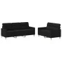 2-piece sofa set with black fabric cushions by , Sofas - Ref: Foro24-3201604, Price: 447,65 €, Discount: %