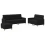 3-piece sofa set with black fabric cushions by , Sofas - Ref: Foro24-3201612, Price: 494,67 €, Discount: %