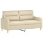 Sofa set with cushions 3 pieces cream fabric by , Sofas - Ref: Foro24-3201594, Price: 491,49 €, Discount: %