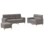 Three-piece sofa set with gray taupe fabric cushions by , Sofas - Ref: Foro24-3201631, Price: 551,83 €, Discount: %