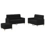 3-piece sofa set with black fabric cushions by , Sofas - Ref: Foro24-3201580, Price: 441,78 €, Discount: %