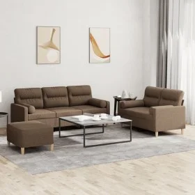 Set Sofas mit Kissen 3 Stück brauner Stoff von , Sofas - Ref: Foro24-3201627, Preis: 521,22 €, Rabatt: %