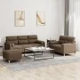Set Sofas mit Kissen 3 Stück brauner Stoff von , Sofas - Ref: Foro24-3201627, Preis: 521,22 €, Rabatt: %