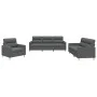 3-piece dark gray fabric sofa set with cushions by , Sofas - Ref: Foro24-3201537, Price: 608,93 €, Discount: %