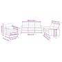 Set Sofas mit Kissen 3 Stück dunkelgrauer Stoff von , Sofas - Ref: Foro24-3201537, Preis: 587,65 €, Rabatt: %