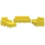 Set of sofas with 4 light yellow fabric cushions by , Sofas - Ref: Foro24-3201549, Price: 594,11 €, Discount: %