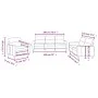 Three-piece sofa set with red wine fabric cushions by , Sofas - Ref: Foro24-3201542, Price: 588,99 €, Discount: %