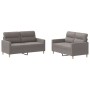 Sofa set with 2 pieces of gray taupe fabric cushions by , Sofas - Ref: Foro24-3201575, Price: 400,80 €, Discount: %