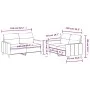Sofa set with 2 pieces of gray taupe fabric cushions by , Sofas - Ref: Foro24-3201575, Price: 422,91 €, Discount: %