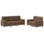 2-piece brown fabric sofa set with cushions by , Sofas - Ref: Foro24-3201619, Price: 483,26 €, Discount: %