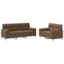 Set Sofas mit 2 Stück Kissen brauner Stoff von , Sofas - Ref: Foro24-3201619, Preis: 490,93 €, Rabatt: %