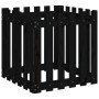 Pflanzgefäßzaun Design Massives Kiefernholz schwarz 60x60x60 cm von , Töpfe und Pflanzgefäße - Ref: Foro24-832459, Preis: 39,...