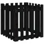 Planter box design made of solid black pine wood 60x60x60 cm by , Pots and planters - Ref: Foro24-832459, Price: 39,42 €, Dis...