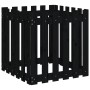 Pflanzgefäßzaun Design Massives Kiefernholz schwarz 60x60x60 cm von , Töpfe und Pflanzgefäße - Ref: Foro24-832459, Preis: 39,...