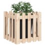 Jardinera con diseño de valla madera maciza de pino 50x50x50 cm de , Maceteros y jardineras - Ref: Foro24-832452, Precio: 26,...