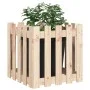 Pflanzgefäß mit Zaundesign massives Kiefernholz 50x50x50 cm von , Töpfe und Pflanzgefäße - Ref: Foro24-832452, Preis: 26,33 €...