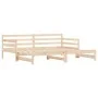 Sofá cama nido madera maciza de pino 80x200 cm de , Camas y somieres - Ref: Foro24-836150, Precio: 185,38 €, Descuento: %