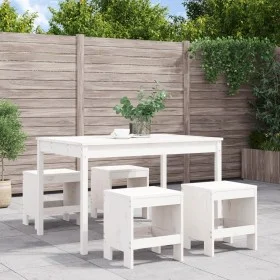 5-piece solid white pine garden dining set by , Garden sets - Ref: Foro24-3157716, Price: 276,58 €, Discount: %