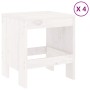 Juego de comedor de jardín 5 piezas madera maciza pino blanco de , Conjuntos de jardín - Ref: Foro24-3157716, Precio: 280,24 €