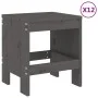 13-piece solid pine gray garden dining set by , Garden sets - Ref: Foro24-3157723, Price: 625,51 €, Discount: %