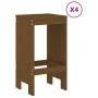 Hoher Gartentisch und Hocker 5 Stück Zirbenholz honigbraun von , Gartensets - Ref: Foro24-3157742, Preis: 311,68 €, Rabatt: %
