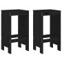 Garden table set and high stools 3 pieces black pine wood by , Garden sets - Ref: Foro24-3157737, Price: 211,34 €, Discount: %