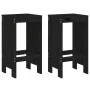 Garden table set and high stools 3 pieces black pine wood by , Garden sets - Ref: Foro24-3157737, Price: 213,31 €, Discount: %