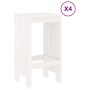 Garden table set and high stools 5 pieces white pine wood by , Garden sets - Ref: Foro24-3157740, Price: 316,83 €, Discount: %